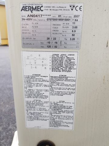 722101-4 AERMEC Cooling unit model AN 0417