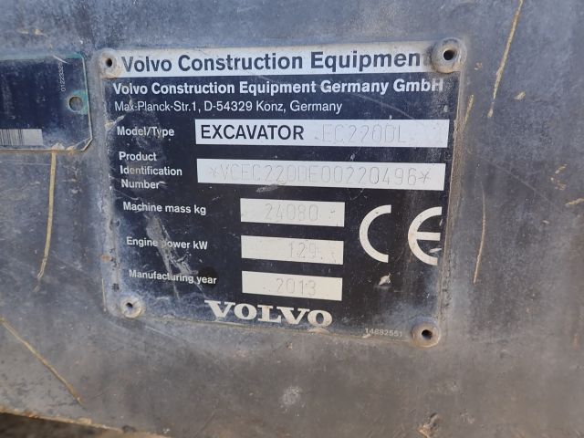 687538-33 Crawler excavator Volvo EC 220 DL -2013