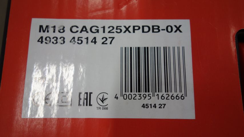 820771-2 Angle grinder Milwaukee M18 CAG125XPDB-0 without batteries and chargers