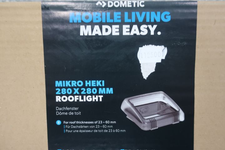 793219-3 Skylight for caravan / motorhome, Dometic Mikro Heiki 280x280mm