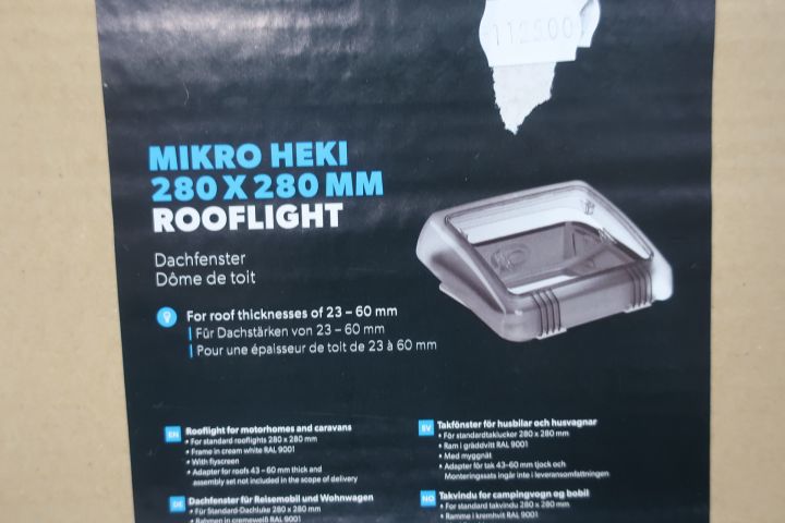 793219-1 Skylight for caravan / motorhome, Dometic Mikro Heiki 280x280mm