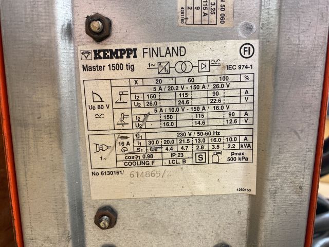 789975-6 Tigsvets Kemppi Master 1500