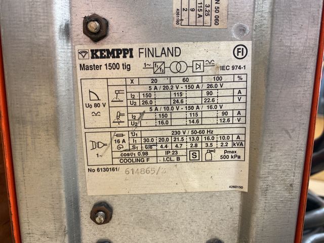 789975-7 Tigsvets Kemppi Master 1500