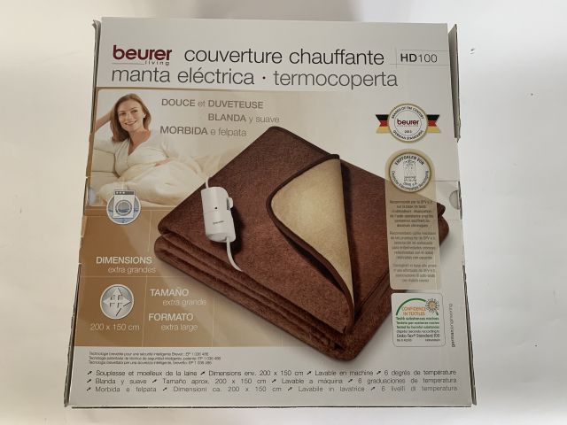 711929-4 New heating blanket Beurer HD100, 200x150 cm