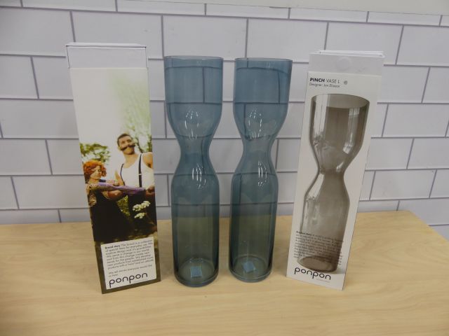 736024-1 2 pcs. Pinch L Vase 4600 mm Blue
