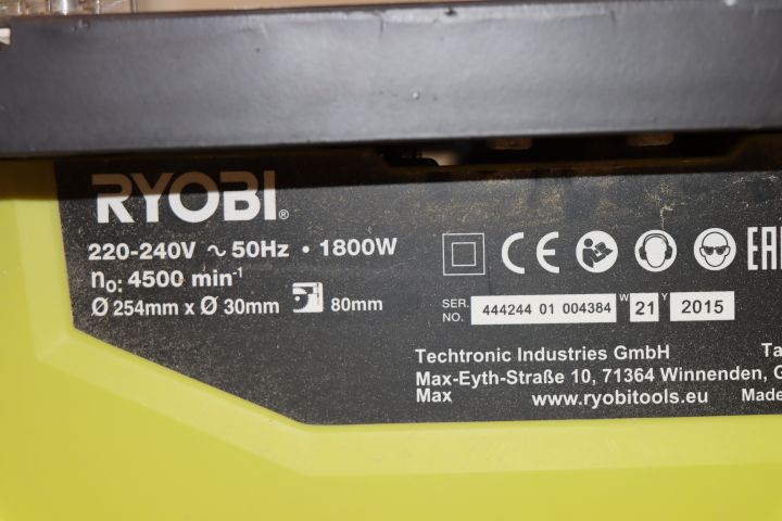 787489-7 Table saw Ryobi RTS1800S
