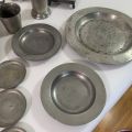 712004-5 Collection of pewter objects