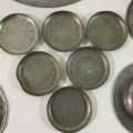 712004-14 Collection of pewter objects