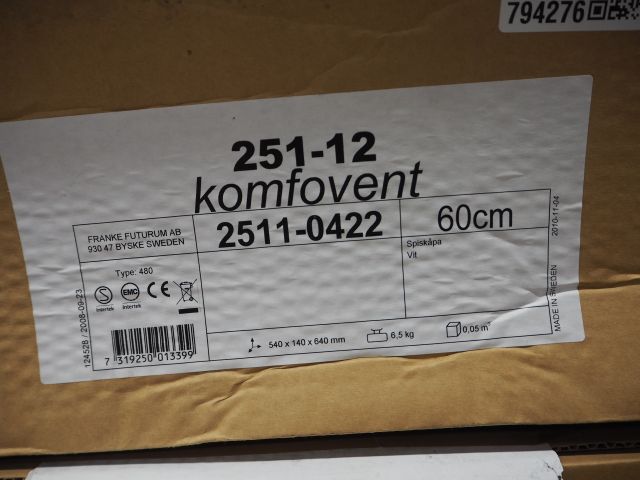 794276-14 Cooker hood, Comfortable 251-12, 60 cm [New] # 1