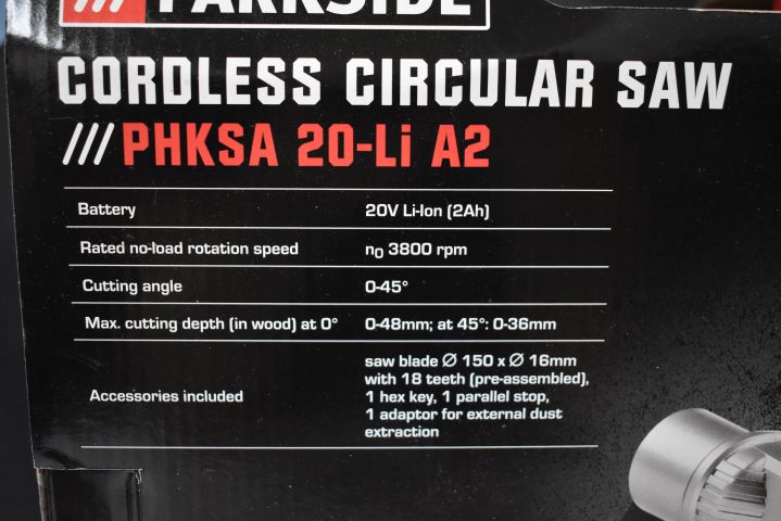 825162-2 Circular saw from Parkside - PHKSA 20-Li A2 (681531)