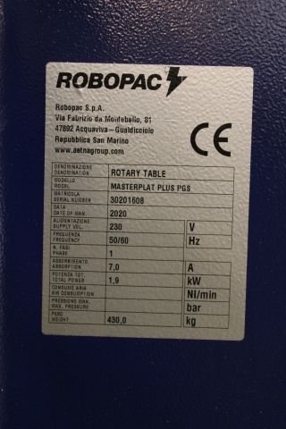 811814-4 Stretch film machine Robopac Masterplat Plus PGS -20