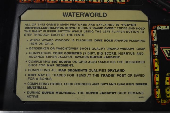 779045-14 Gottlieb pinball game with the theme Waterworld