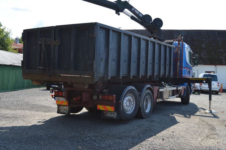 779067-5 Load changer with crane Scania R 124GB 6X2 463 hp -2002 with flatbed