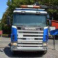 779067-8 Load changer with crane Scania R 124GB 6X2 463 hp -2002 with flatbed
