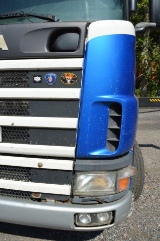 779067-9 Load changer with crane Scania R 124GB 6X2 463 hp -2002 with flatbed