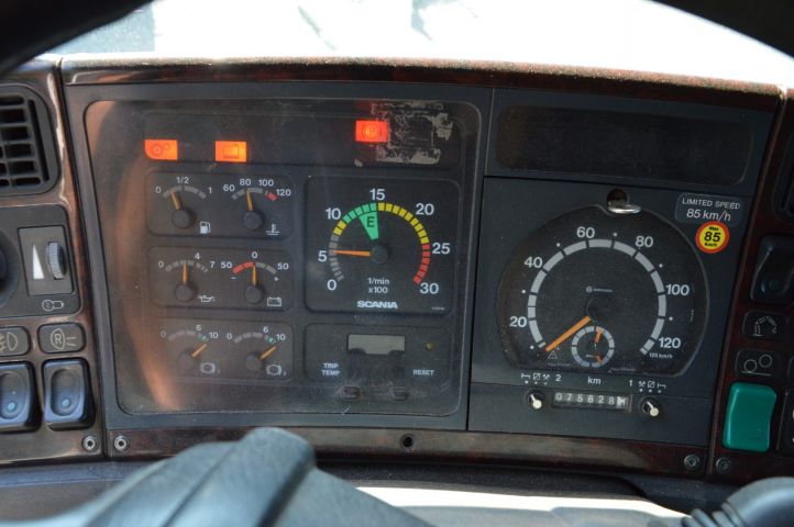 779067-35 Load changer with crane Scania R 124GB 6X2 463 hp -2002 with flatbed