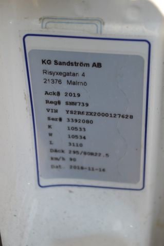 779067-45 Load changer with crane Scania R 124GB 6X2 463 hp -2002 with flatbed