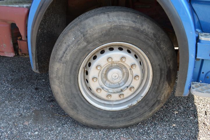 779067-59 Load changer with crane Scania R 124GB 6X2 463 hp -2002 with flatbed