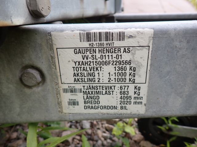 826874-11 Horse trailer GAUPEN H21500, 2006