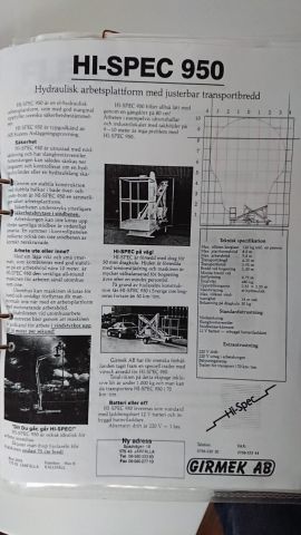 829508-9 Skylift HI-SPEC 950