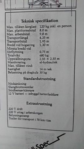829508-8 Skylift HI-SPEC 950