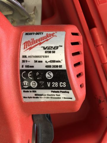 798943-2 Milwaukee circular saw V28 in plastic box