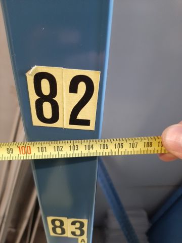 760196-9 Sheet metal shelves 28 sections