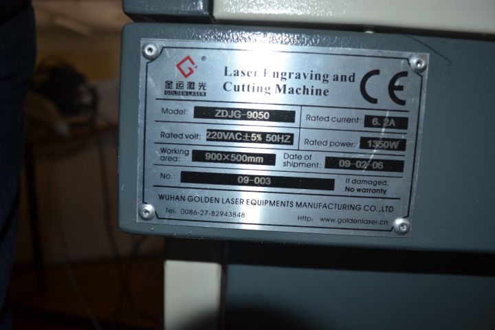 830500-8 Cutting and engraving laser machine, Golden Laser ZDJG - 9050