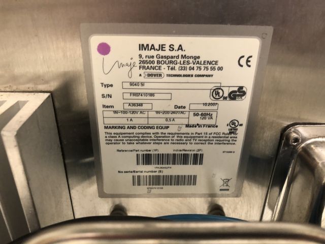 801810-7 1 Inkjet Printer Markem-Imaje 9040 SI