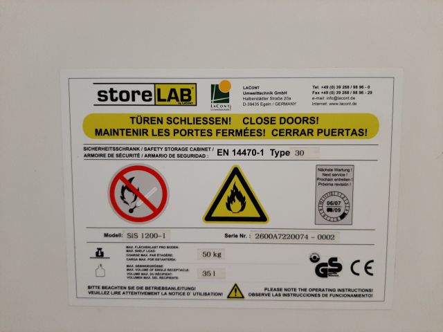 746898-2 2 pieces of chemical cabinet Storelab SIS 1200-1