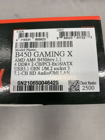 831771-3 Motherboard Gigabyte B450 GAMING X