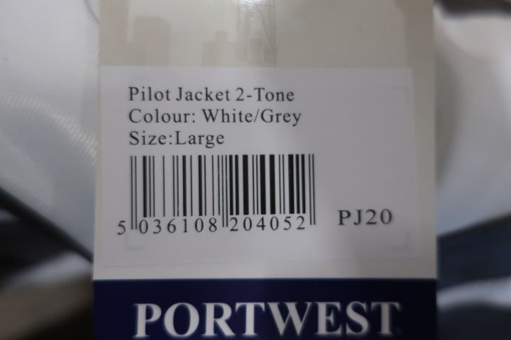 832161-3 Pilot jacket white / gray Portwest PJ20 p. L