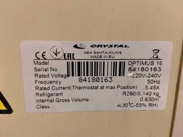 828722-3 Exposure freezer for ice cream Crystal Optimus 16