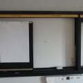 736122-2 Larger Whiteboard with blinds