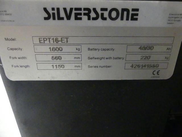 736149-6 Electric Pallet Truck Silverstone