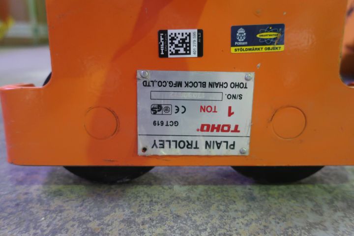 793950-12 Lifting beam with trestle, block trolley and hoists, Liftket / Jerneviken