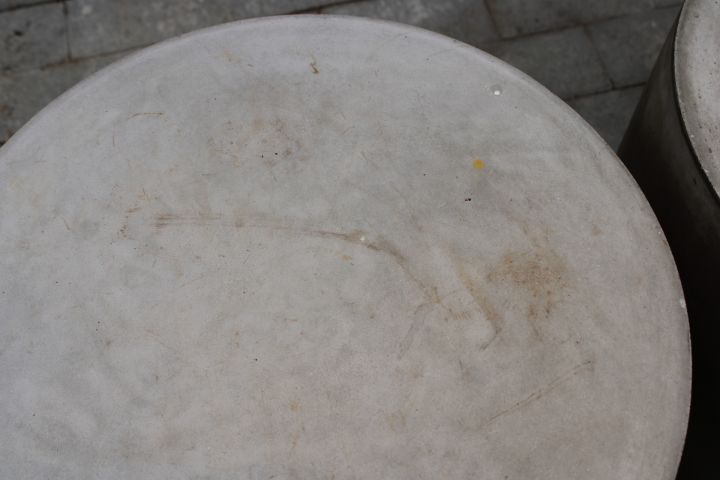 794408-6 Hand-cast concrete pedestals, two pieces