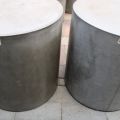 794408-9 Hand-cast concrete pedestals, two pieces