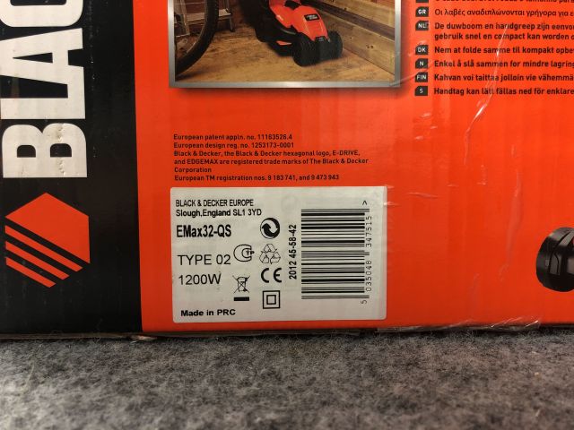 828274-3 Lawnmower 32cm 1200W EMax32-QS