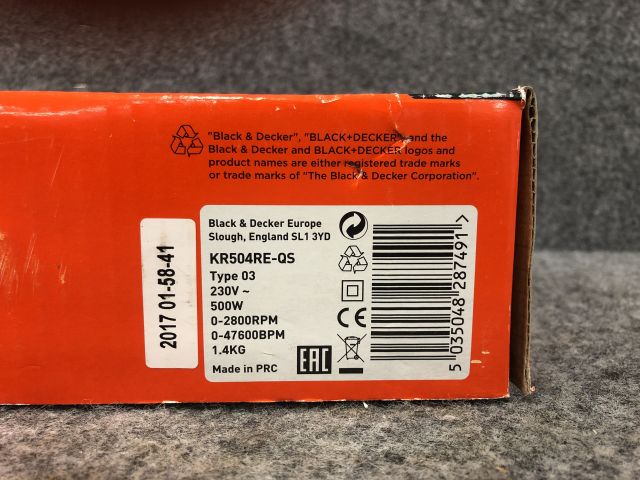 828282-3 Slag drilling machine KR504RE-QS Black & Decker