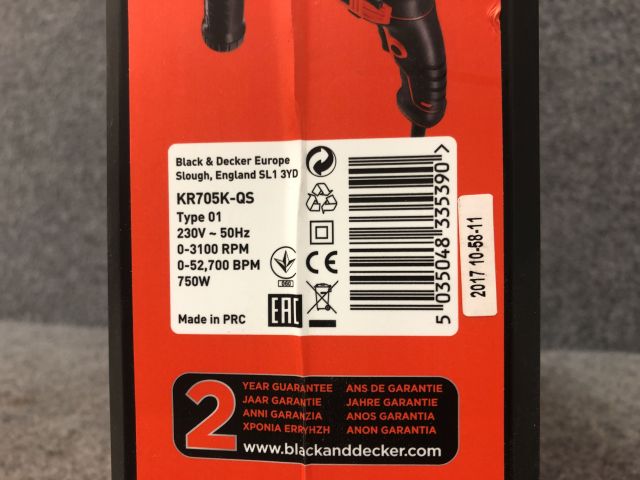 828293-3 Impact drill KR705K-QS Black & Decker