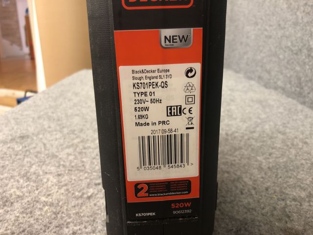 828260-3 Jigsaw KS701PEK-QS Black & Decker