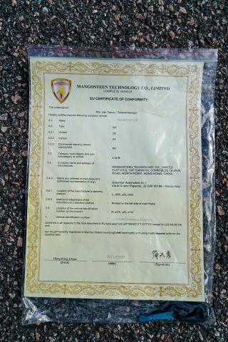 837783-8 Electric scooter, Mangosteen M1