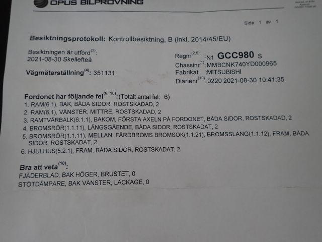 837820-110 MITSUBISHI L200 CLUB CAB, 1999, Reg no. GCC980 (Repair object)