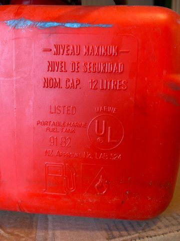 832670-3 Fuel tank, Quicksilver, 12L