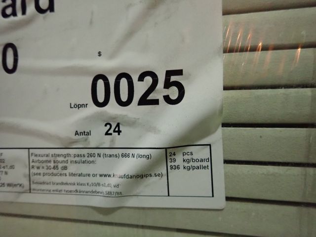 825694-7 1 pack gypsum boards Knauf Secura board 1200 x 2500