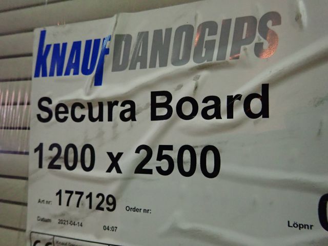 825694-8 1 pack gypsum boards Knauf Secura board 1200 x 2500