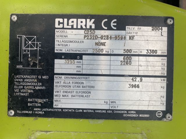 838762-20 Dieseltruck Clark C25D (ca 1000h) -04