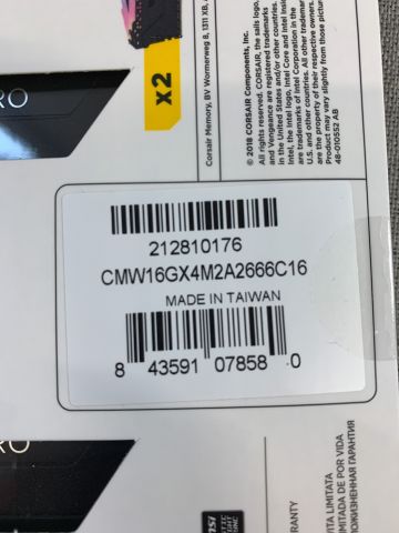 839570-3 RAM Corsair Vengeance RGB PRO DDR4 2666MHz 16GB