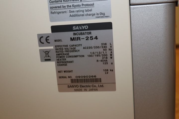 839672-3 Incubator Sanyo